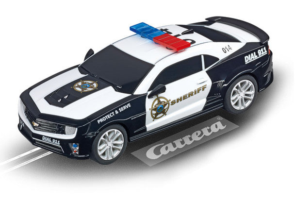 1/43 GO!!! Chevrolet Camaro Sheriff with Lights Slot Car (CAR20064031)