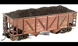 HO 4.5"x1.25" Coal Load for Athearn 34' Offset-Side Twin Hopper (2) (CHO7057)