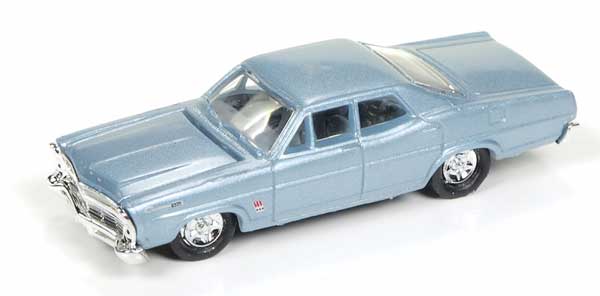 HO Mini Metals 1967 Assembled Ford Sedan, Brittany Blue (CMW30489)