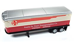 HO Mini Metals 1940s-1960s Assembled 32' AeroVan Single Tandem Trailer, Santa Fe (CMW31179)