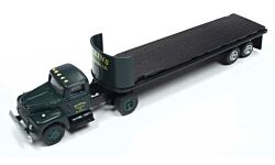 HO Mini Metals Assembled International R-190 with Flatbed Trailer, Elkins Logging Co (CMW31183)