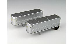 N Mini Metals Assembled 1940s-1960s 32' Aerovan Single Tandem Trailers, Painted and Unlettered (2) (CMW51167)