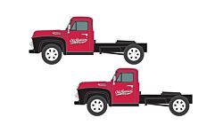 N Mini Metals Assembled 1954 Semi Tractor Only, Old German Beer (2) (CMW51192)