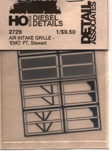 HO Air Intake Grille for 'EMC' (EMD) FT Stewart (DAS2729)