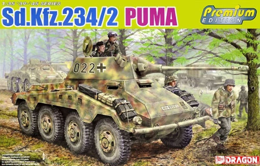 1/35 SdKfz 234/2 Puma Armored Vehicle (Premium Edition) (Re-Issue) Plastic Model Kit (DML6943)
