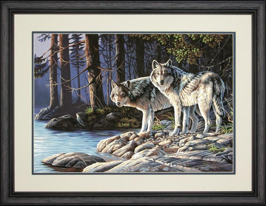 Gray Wolves 14x20" Paint by Number (DMS91445)