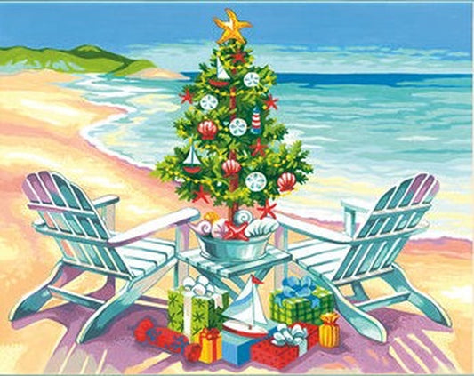 Christmas On The Beach 11x14" Paint by Number (DMS91616)