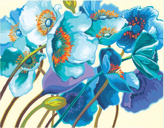 Blue Poppies 11x14" Paint by Number (DMS91657)