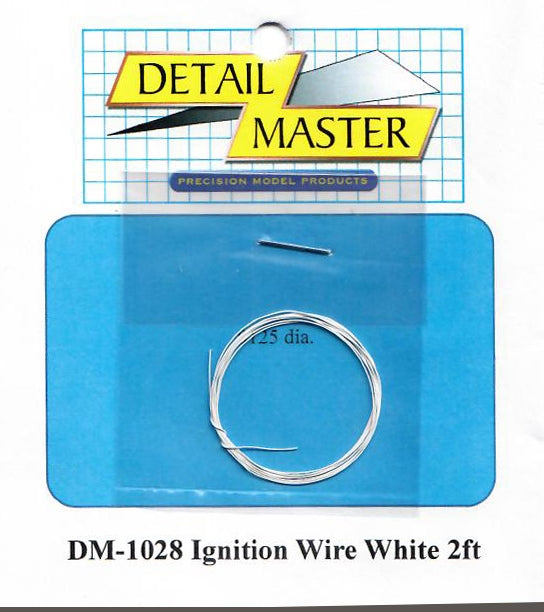 1/24 Ignition Wire 0.012"x2.0', White (DTM1028)