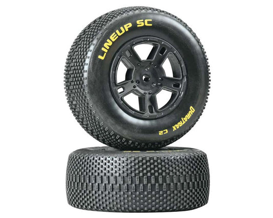 Lineup SC Tire C2 Mounted SC10 Rear Black (2) (DTXC3681)