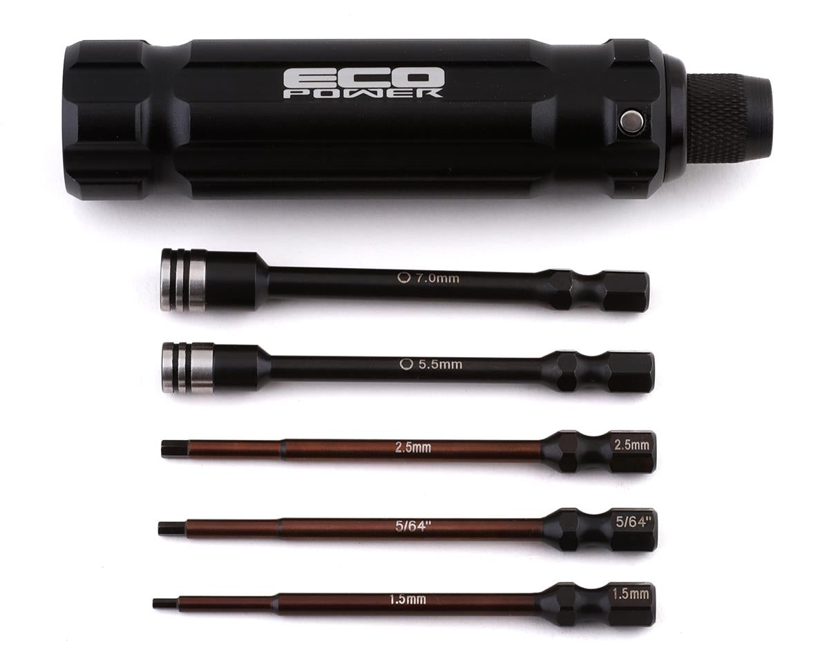 5 Piece 1/4" Hex and Nut Driver Set (1.5mm, 2.0mm, 2.5mm Hex and 5.5mm, 7mm Nut Driver) (ECP3030)