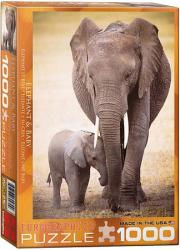 Elephant and Baby Puzzle (1000 Piece) (ERG60270)
