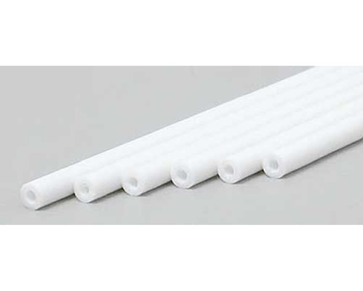 Opaque White Polystyrene Round Tubing 3/32" Outer Diameter (6) (EVG223)