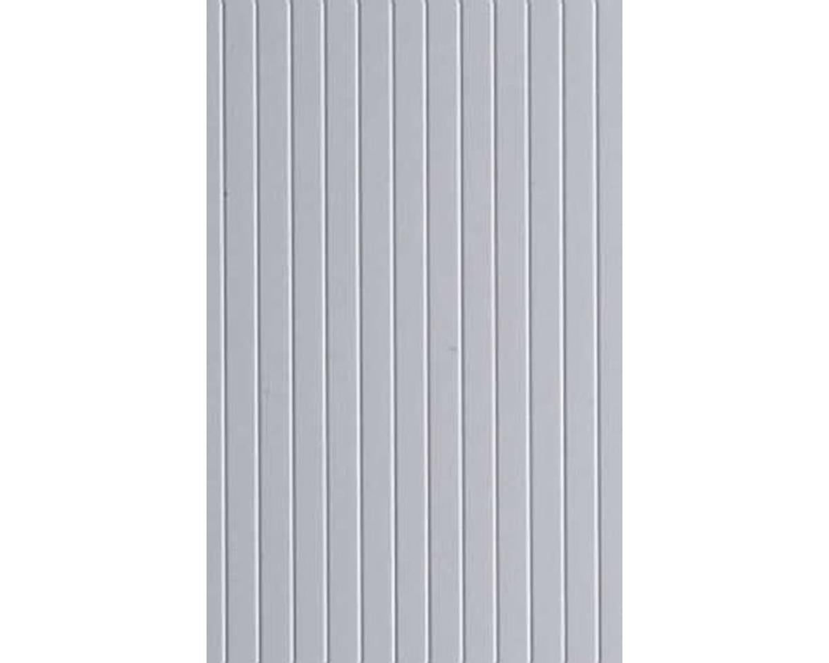 Opaque White Polystyrene V-Groove Siding 0.040"x6"x12", 0.125" Groove Spacing (1) (EVG4125)