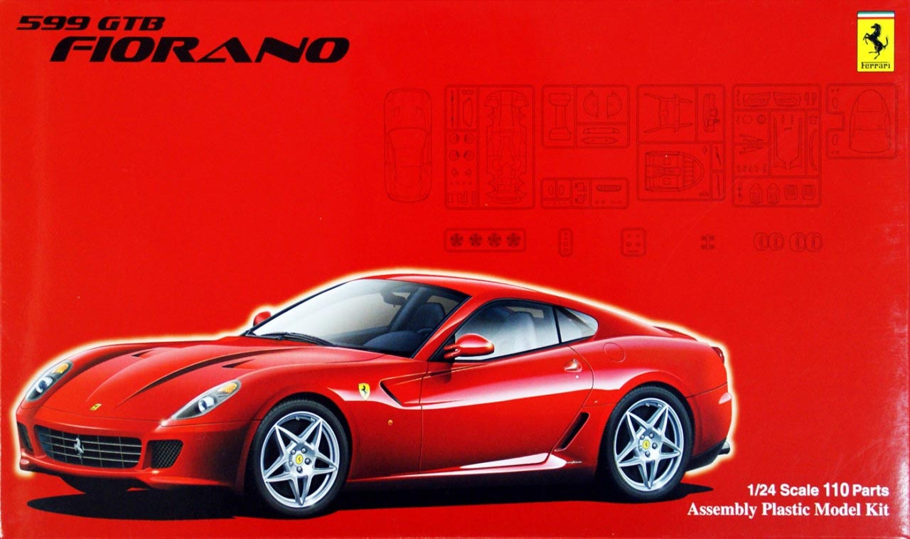 1/24 Ferrari 599GTB with Etching Parts Plastic Model Kit (FJM123660)
