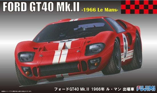 1/24 Ford GT40 Mk II #3 1966 LeMans Race Car Plastic Model Kit (FJM12606)