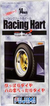 1/24 Wheel Set #66 Racing Hart Wheel and Tire Set 14" Plastic Model Kit (FJM193359)