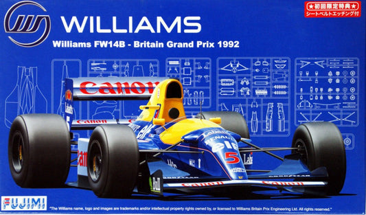 1/20 1992 Williams FW14B Renault British GP Race Car Plastic Model Kit (FJM9052)