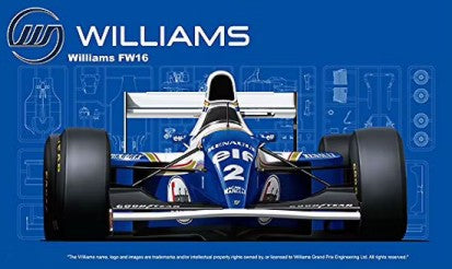 1/20 Williams FW16 Renault San Marino/ Brazilian/Pacific GP Race Car Plastic Model Kit (FJM9212)