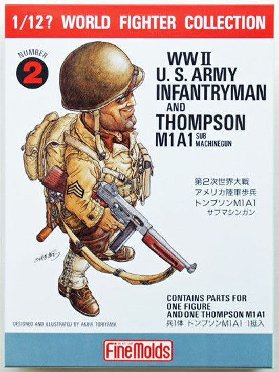 1/12 WW2 US Army Infantry Soldier Rogers with Thompson M1A1 Submachine Gun Plastic Model Kit (FNMDSFT2)