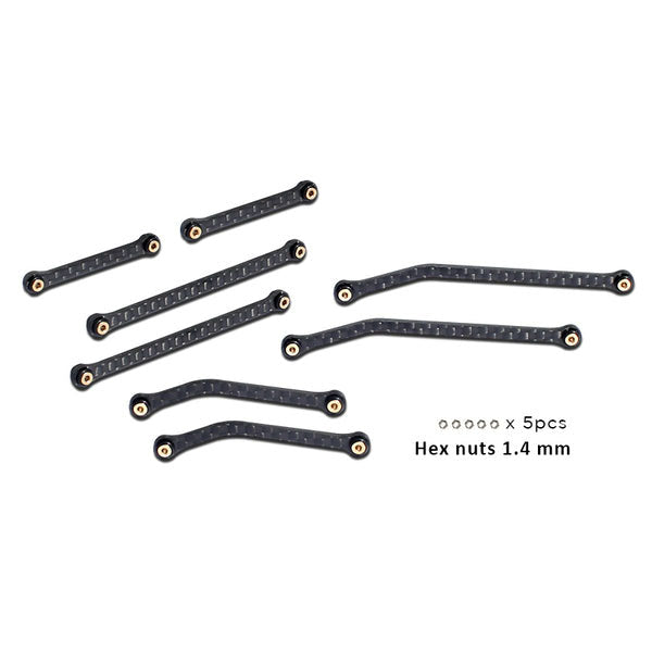 Carbon High Clearance Links Set: SCX24 Jeep Gladiator (FTK2105)