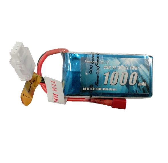 1000mAh 11.1V 45C 3S LiPo Battery Pack with Deans Plug (GA-45C-1000-3S)
