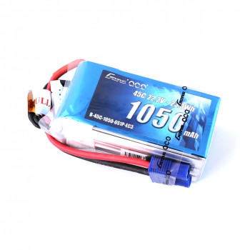 1050mAh 22.2V 45C 6S LiPo Battery Pack with EC3 Plug (GA-45C-1050-6S)