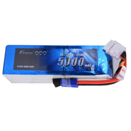 5000mAh 22.2V 45C 6S LiPo Battery Pack with EC5 Plug Plug (GA-45C-5000-6S)