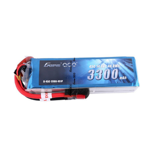 3300mAh 4S 14.8V 45C Softcase LiPo Battery, Deans Connector (GEA33004S45D)