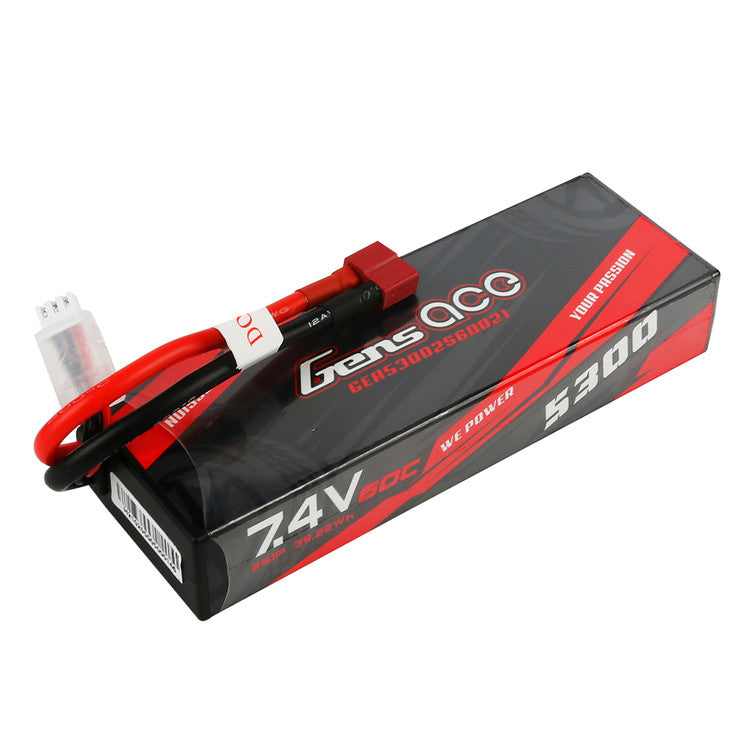 5300mAh 2S 7.4V 60C Hardcase LiPo #21 Battery, Deans Connector (GEA53002S60D21)