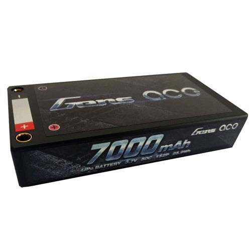7000mAh 1S 3.7V 50C Hardcase LiPo Battery, 4.0mm Bullets to Deans Adapter (GEA70001S50D4)