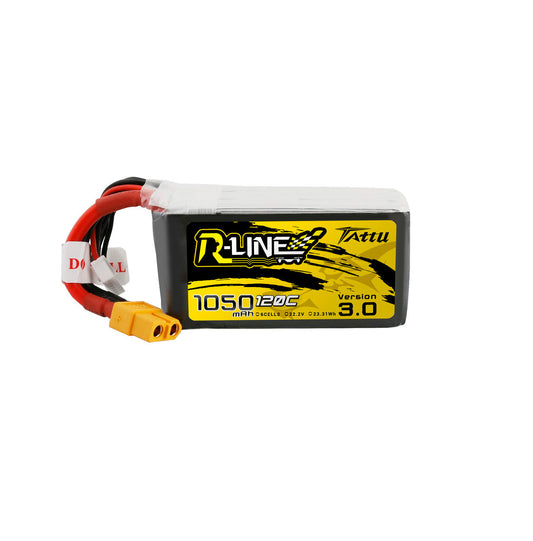 R-Line v3.0 1050mAh 6S 22.2V 120C Softcase LiPo Battery, XT60 Connector (GEARL12010506S)