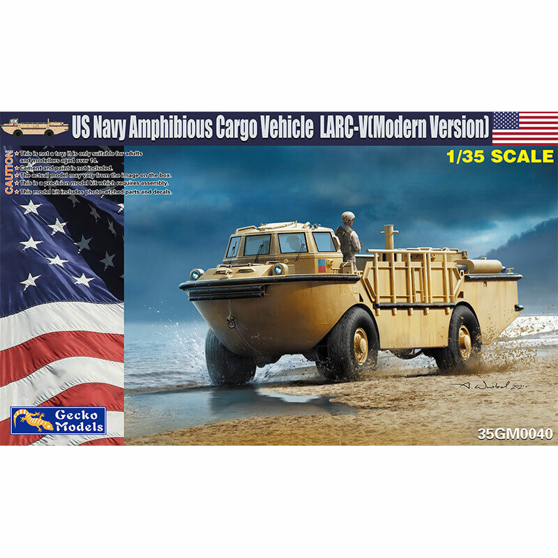 1/35 US Navy Amphibious Cargo Vehicle LARC-V (Modern Version) Plastic Model Kit (GEC35GM0040)