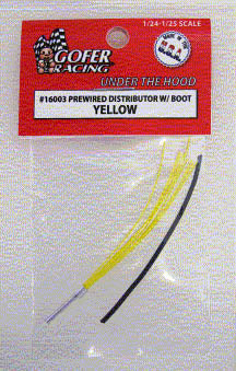 1/24 or 1/25 Yellow Prewired Distributor with Aluminum Plug Boot (GOF16003)