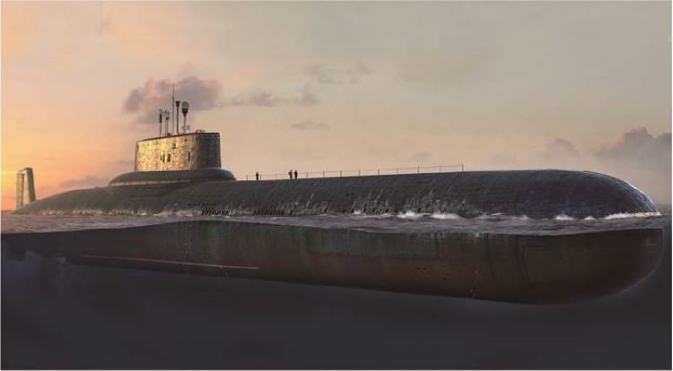 1/350 Russian Navy Typhoon Class SSBN Plastic Model Kit (HBO83532)