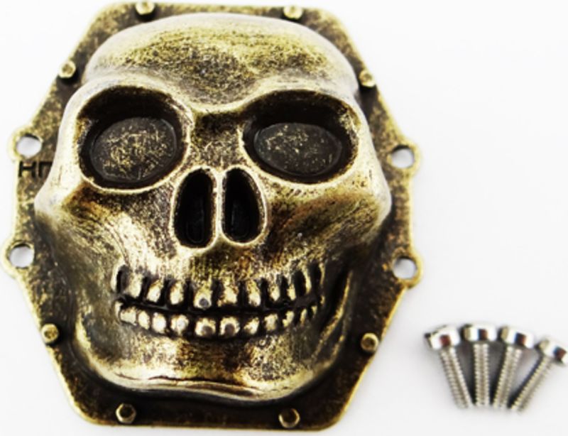 Metal Skull AR60 Differential Cover, Antique Gold: Axial Yeti, Wraith, AX10 (HRAWRA12CT14)