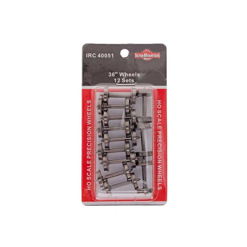 HO Nickel Silver Plated Brass Insulated Wheelsets, 36" (12) (IMRW40051)