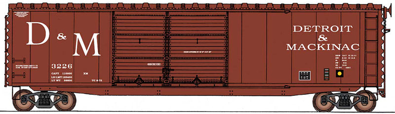 HO 50' PS-1 Double Door Box Car, Detroit & Mackinac (D&M) (IMR45623)