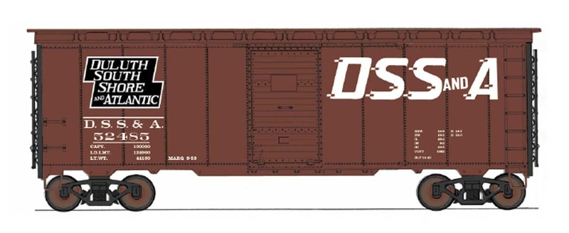 HO 10'6" Modified 1937 AAR Boxcar, Duluth, South Shore & Atlantic (DSS&A) (IMR45841)