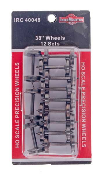 HO Nickel Silver Plated Brass Insulated Wheelsets, 38" Wheels (12) (IMRW40048)