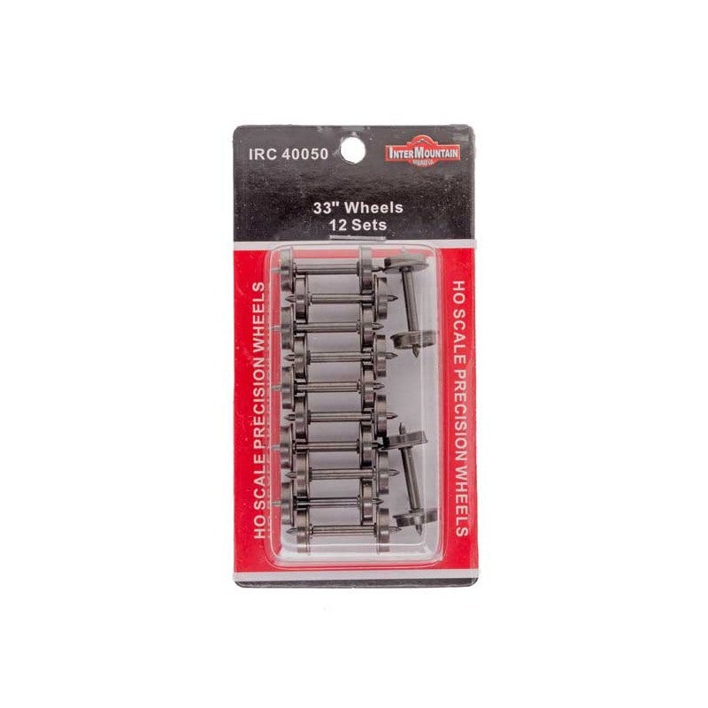 HO Nickel Silver Plated Brass Insulated Wheelsets, 33" Wheels (12) (IMRW40050)