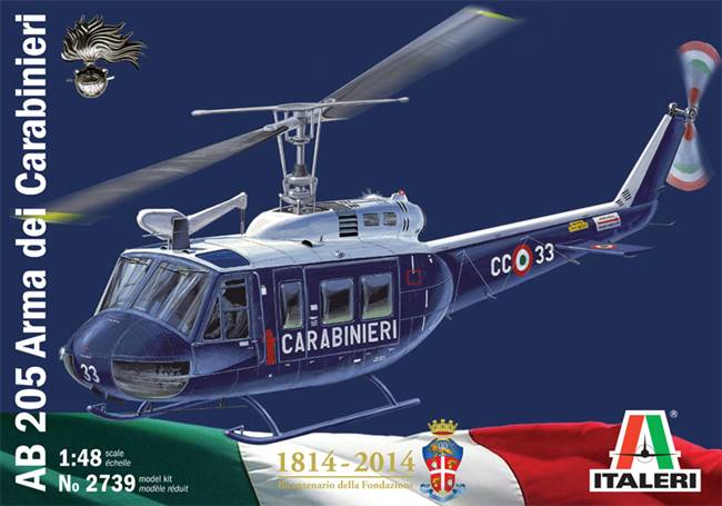 1/48 AB 205 Arma Dei Carabinieri Plastic Model Kit (ITA2739)