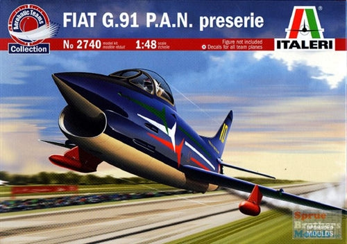 1/48 Italeri Fiat G.91 P.A.N. Preserie Plastic Model Kit (ITA2740)