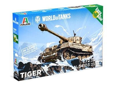 1/72 Pzkfw. VI Tiger I (World of Tanks) Fast Assembly Snap-Together Plastic Model Kit (ITA34103)