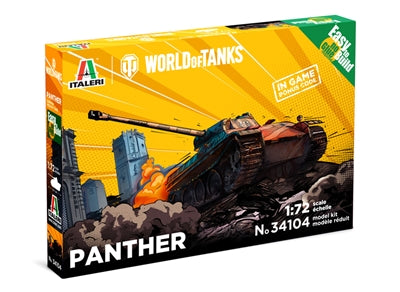 1/72 Pzkfw. V Panther (World of Tanks) Fast Assembly Snap-Together Plastic Model Kit (ITA34104)