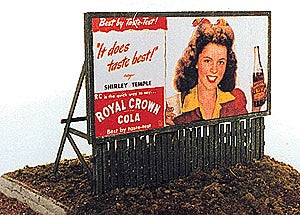 HO Fence Base Billboard Kit, 1940s-50s Movie Stars for RC Cola (2) (JLI276)
