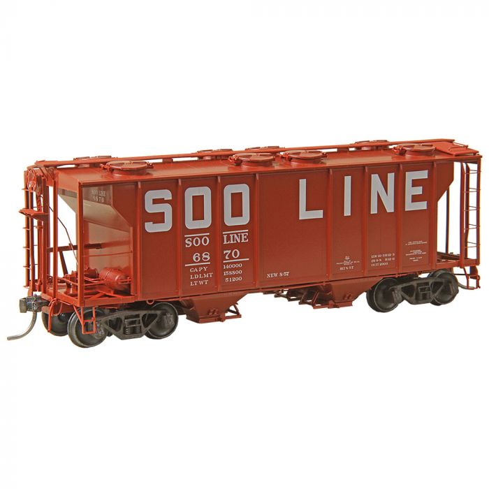 HO PS-2 2-Bay Covered Hopper SOO Line #6870 (KAD8047)