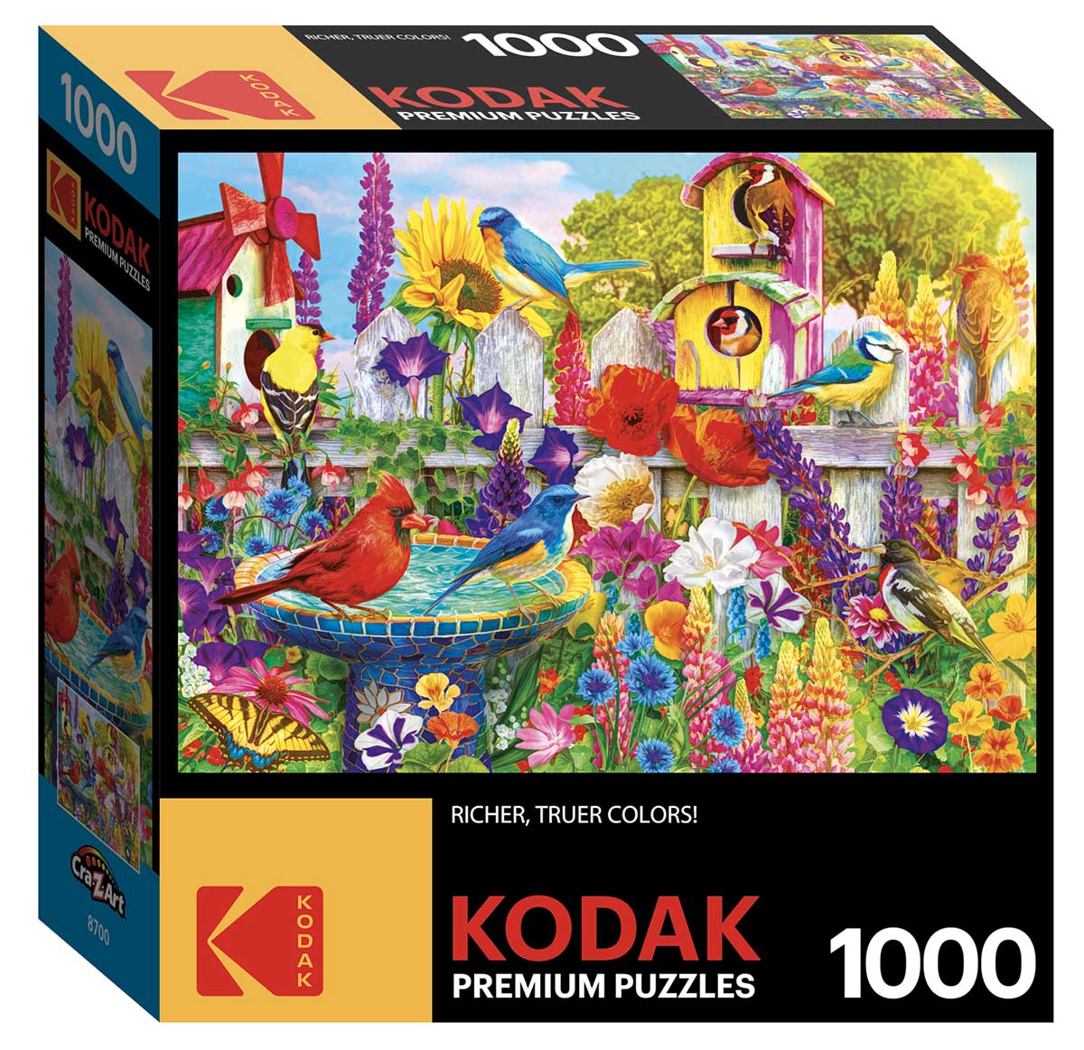 Bird Bath Garden Premium Puzzle, 20"x27", 1000 Pieces (KOD640812)