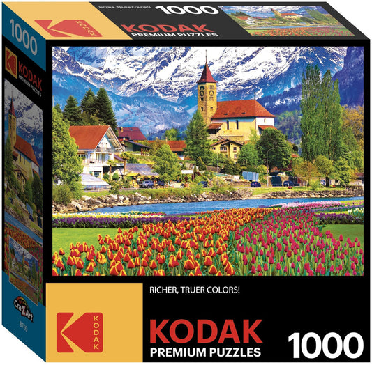 Brienz Town Flowers, Switzerland Premium Puzzle, 19.25"x26.625", 1000 Pieces (KOD651658)