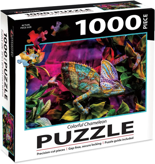 Colorful Chameleon Puzzle, 29"x20", 1000 Pieces (LNG663190)